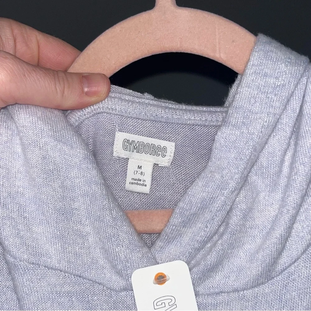 Gymboree Light Gray Hoodie Dress for Kids Youth M